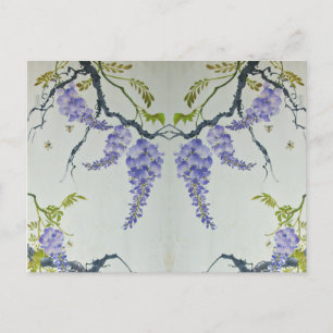 Carte Postale Peinture de fleur de parfum violet distinctive