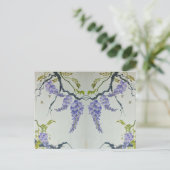 Carte Postale Peinture de fleur de parfum violet distinctive (Debout devant)