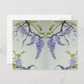 Carte Postale Peinture de fleurs de parfum violet distinctive (Devant / Derrière)