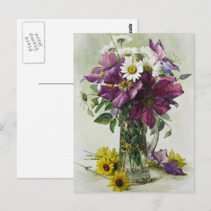 Carte Postale Peinture de fleurs par Paul de Longpré Fête des mè