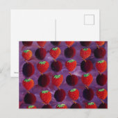 Carte Postale Peinture de fraises et de prunes (Devant / Derrière)