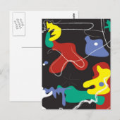 Carte Postale Peinture de goutte (Devant / Derrière)