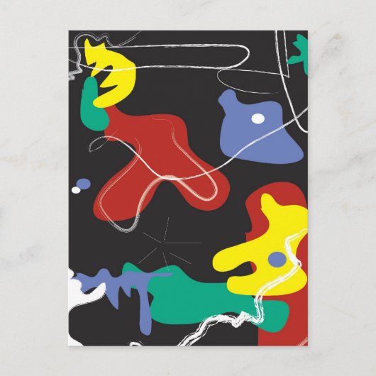 Carte Postale Peinture de goutte (Devant)