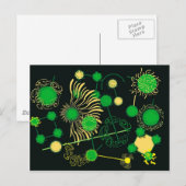 Carte Postale Peinture de goutte (Devant / Derrière)