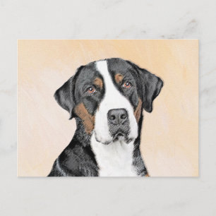 Carte Postale Peinture de Grand Bouvier Suisse - Œuvre d'art ori
