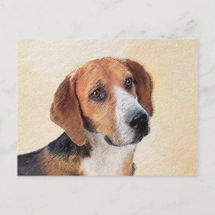 Carte Postale Peinture de Harrier - Joli Art Original de Chien