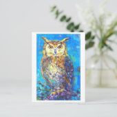 Carte postale Peinture de hibou (Debout devant)