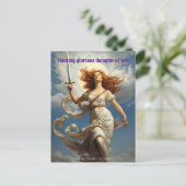 Carte Postale Peinture de la déesse Liberté et Liberté (Debout devant)