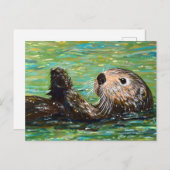 Carte Postale Peinture de la Loupe de mer (Devant / Derrière)