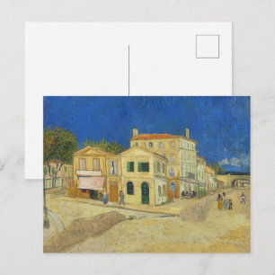Carte Postale Peinture de la Maison Jaune avec Ciel Bleu de Van 