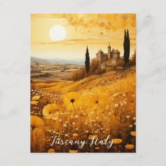 Carte Postale Peinture de la vallée des fleurs toscanes | Italie