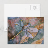 Carte Postale peinture de libellules (Devant / Derrière)