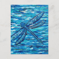 Peinture de libellules bleues