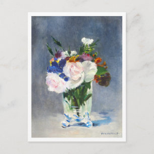 Carte Postale Peinture de Manet représentant un bouquet de fleur