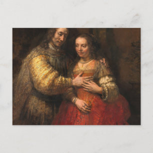 Carte Postale Peinture De Mariée Juive Par Rembrandt