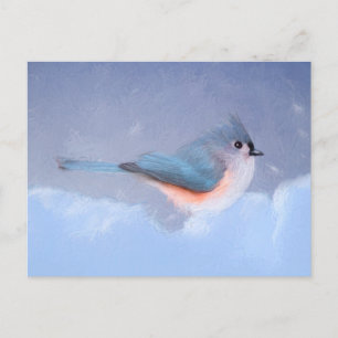 Carte Postale Peinture de Mésange à tête noire - Art canin origi