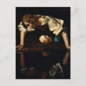 Carte Postale Peinture de Narcissus par Caravaggio (Devant)