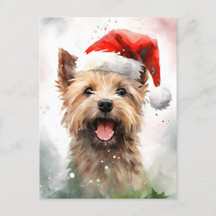Carte Postale Peinture de Noël de Cairn Terrier