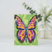 Carte Postale Peinture de papillon abstrait (Debout devant)