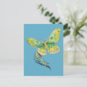 Carte Postale Peinture de papillon lunaire (Debout devant)