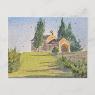 Carte Postale Peinture de paysage à l'aquarelle