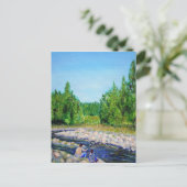 Carte Postale Peinture de pêche du père et du fils (Debout devant)