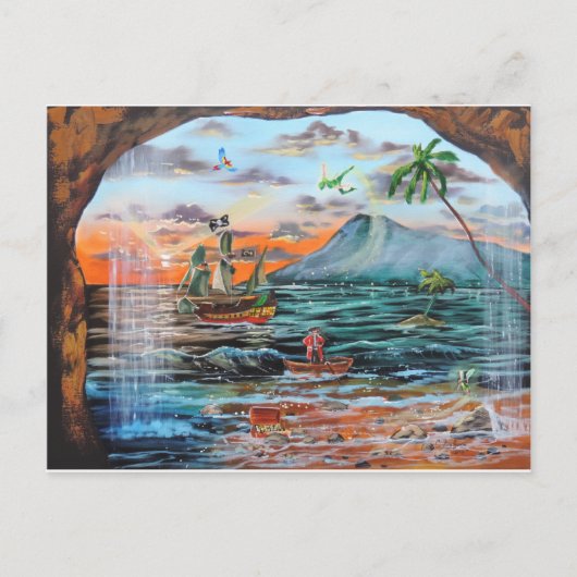 Carte Postale Peinture de Peter Pan Hook's Cove Tinker Bell (Devant)