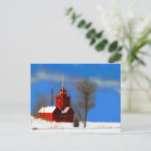 Carte Postale Peinture de phare rouge - Art original (Debout devant)