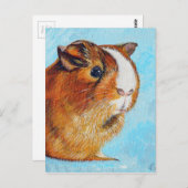 Carte Postale Peinture de porc de Guinée (Devant / Derrière)