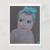 Carte Postale Peinture de portrait de bébé par Alfred Fox (Devant)