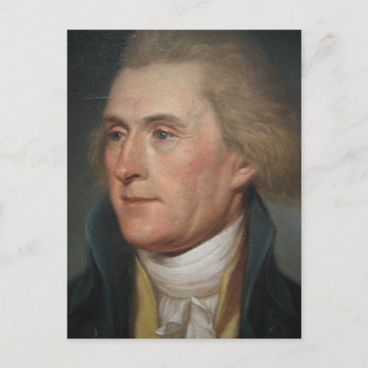 Carte Postale Peinture de portrait de Thomas Jefferson (Devant)