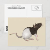 Carte Postale Peinture de rat pour animaux (Devant / Derrière)