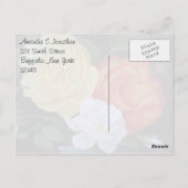 Carte Postale Peinture de rose Merci (Dos)