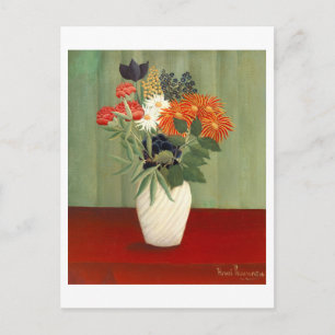Carte Postale Peinture de Rousseau Bouquet de Fleurs
