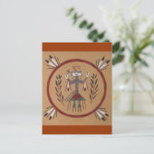 Carte Postale Peinture de sable Tribal amérindien (Debout devant)