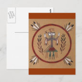 Carte Postale Peinture de sable Tribal amérindien (Devant / Derrière)