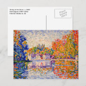Carte Postale Peinture de Seine Art Paul Signac (Devant / Derrière)