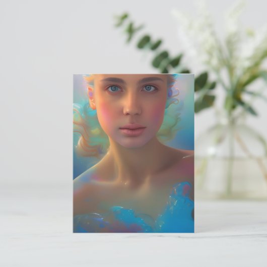 Carte postale Peinture de sirène (Debout devant)