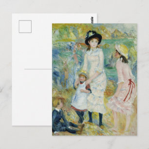 Carte Postale Peinture de style Cottagecore Renoir Enfance Côtiè