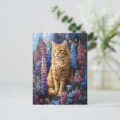 Carte Postale Peinture de terrain de chats de gingembre (Debout devant)