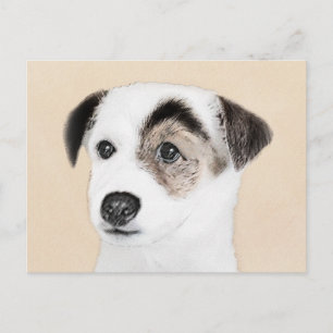 Carte Postale Peinture de Terrier Parson Jack Russell - Art Cani