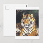 Carte Postale Peinture de Tigre (Devant / Derrière)