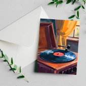Carte Postale Peinture de tourne-disque vintage