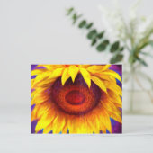 Carte Postale Peinture de tournesol - Multi (Debout devant)