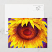 Carte Postale Peinture de tournesol - Multi (Devant / Derrière)