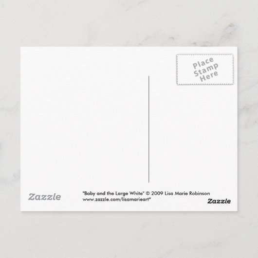 Carte Postale Peinture de Tuxedo Chat et Papillon blanc (Dos)