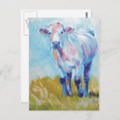 Carte Postale Peinture de vache (Devant / Derrière)