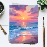 Peinture de vagues de plage à l'aquarelle océan pa