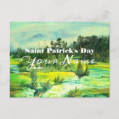 Carte Postale peinture de vallée verte Aquarelle (Devant)