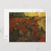 Carte Postale Peinture de Van Gogh : Le vignoble rouge (Devant / Derrière)